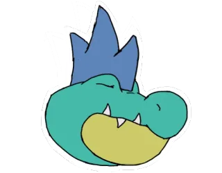 🐊 a1ac44a8 dibujo animado, animal, cocodrilo, lindo, ilustración, pegatina whatsapp sticker