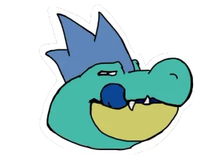 🐊 ddf1f2a1 dibujos animados, monstruo, pegatina, ilustración whatsapp sticker