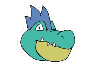 🐊 f574a718 cocodrilo, reptil, dibujos animados, animal, dibujo, pegatina whatsapp sticker