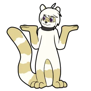 🙃 0354d0f9 furão, animal, peludo, fofo, dar de ombros whatsapp sticker