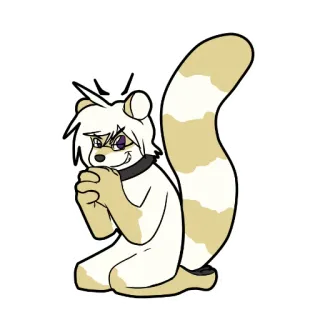 😈 47e4102a Furry, Anthro, Cartoon, Animal, Tanuki, Anime whatsapp sticker