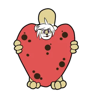 🍓 519e4bab animal, morango, fofo, desenho animado whatsapp sticker