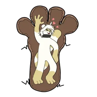 👣 d564ed71 Furry, Desenho animado, Urso, Pé, Pata whatsapp sticker