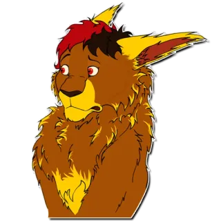 😳 01acb248 furry, antropomorfo, animale, creatura, cartone animato, triste telegram sticker