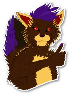👍 01b4d6c9 animale, cartone animato, furry, antropomorfo, personaggio, illustrazione, arte digitale telegram sticker