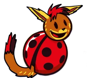 🐞 19b22efe animale, coccinella, cane, cartone animato, ibrido, carino, animale domestico telegram sticker