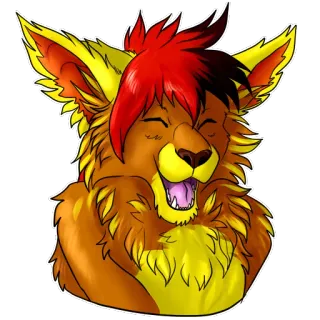 😆 91a05acd furry, animale, ridere, cartone animato, personaggio, arte telegram sticker