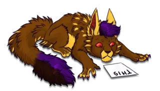 😳 a0d50f15 THIS animale, volpe, cartone animato, furry telegram sticker