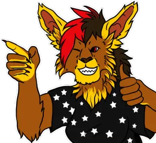 👍 b0bf572b Furry, Antropomorfo, Animale, Creatura, Personaggio, Illustrazione telegram sticker