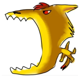 🍔 b7c7789b animale, cartone animato, illustrazione, creatura telegram sticker