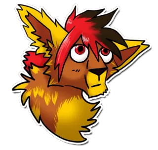 😳 c7c6c06a Furry, Animale, Cartone animato, Personaggio, Illustrazione, Clip art telegram sticker