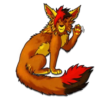✋ d3ed2d76 Furry, Antropomorfo, Volpe, Animale, Cartone animato, Arte digitale telegram sticker
