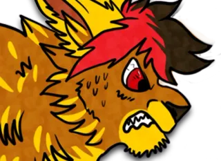 😡 dc495ec9 furry, arrabbiato, antro, lupo, feroce, animale, cartone animato, illustrazione telegram sticker