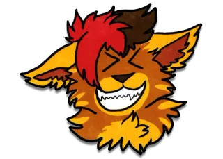 😆 e664e9e4 Furry, Cartone animato, Animale, Personaggio, Sorridendo, Felice telegram sticker
