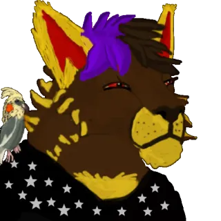 👍 e97dfba8 Furry, Animale, Uccello, Calopsitta, Fantasy, Anthro telegram sticker