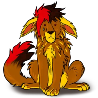 😩 ee6991f4 Cartone animato, Animale, Triste, Piangente, Cane, Lupo, Personaggio telegram sticker