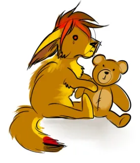 😢 f2f3c2d0 Furry, Antropomorfo, Volpe, Orsacchiotto, Triste, Lacrime telegram sticker