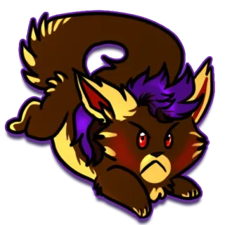 😡 f929e0cb arrabbiato, cartone animato, furry, animale, carino, creatura telegram sticker