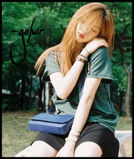 🥀 19aa9656 gohar wanita, potret, mode, gaya, gadis, korea telegram sticker