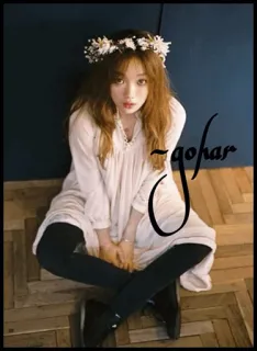 💋 ad482877 gohar wanita, mahkota bunga, potret, mode, gaya telegram sticker