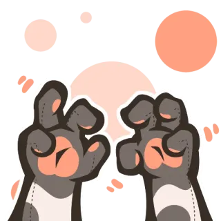 💪 9f379213 手, 肉球, 漫画, 動物, ジェスチャー whatsapp sticker