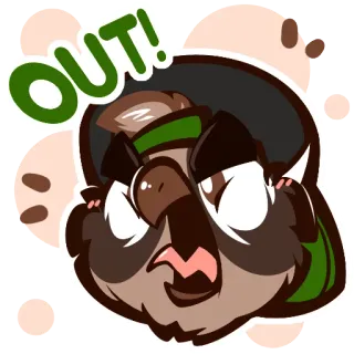 😩 e99a96a7 OUT! 漫画, 動物, 表情, 面白い, 可愛い, 外出 whatsapp sticker