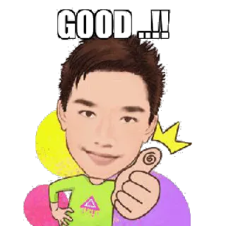 👍 718aa6f6 GOOD JOB 做得好, 赞, 卡通, 鼓励, 做得好 telegram sticker