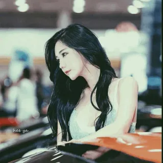 🐾 5f3376ad hee ya mulher, menina, retrato, beleza telegram sticker