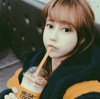 🐾 ae2b1aac MEGA COFFEE café, bebida, mulher, retrato, mega café telegram sticker