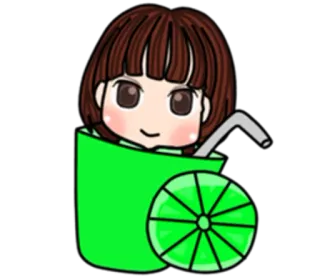 🍹 23e08c21 cô gái, đồ uống, chanh xanh, phim hoạt hình, dễ thương, kawaii telegram sticker