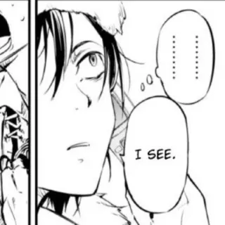 🎲 8c155745 I SEE. Аниме, Манга, Понятно, Думаю, Выражение telegram sticker