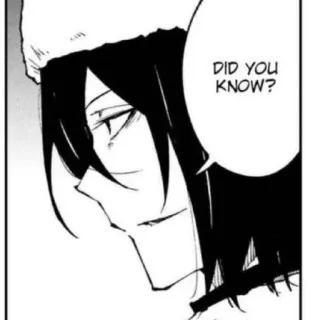 🎲 a022a73e DID YOU KNOW? Аниме, Манга, Вопрос, Черно-белый telegram sticker