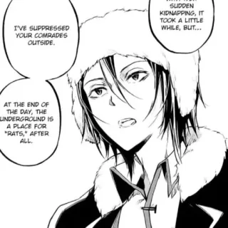 🎲 c204f5bb I'VE SUPPRESSED
YOUR COMRADES
OUTSIDE.
SUDDEN
KIDNAPPING, IT
TOOK A LITTLE
WHILE, BUT...
AT THE END OF
THE DAY, THE
UNDERGROUND IS
A PLACE FOR
"RATS," AFTER
ALL. telegram sticker