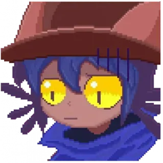 😒 2ea10608 Niko OneShot Нико, пиксель арт, кот, видеоигра, милый whatsapp sticker