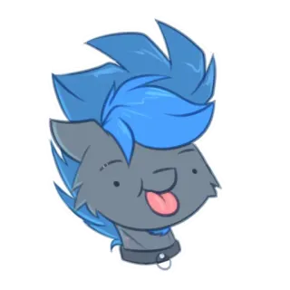 😛 422747db Фурри, Мультик, Животное, Голова, Язык, Милый, Смешной, Мем whatsapp sticker