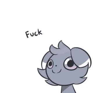 🙂 7808442e Fuck мультфильм, ругательство, оскорбительный, мат, выражение, животное whatsapp sticker
