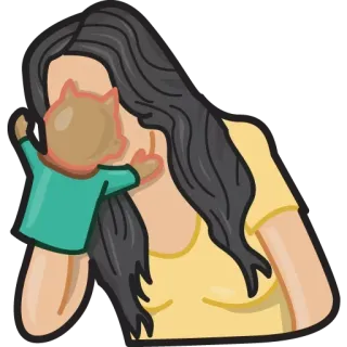 😐 6cd72b97 kobieta, kukiełka, kot, zwierzę domowe, casual, animacja, ilustracja telegram sticker