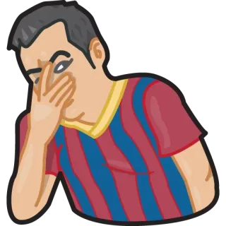 😕 9c2e7fd9 mężczyzna, facepalm, piłkarz, rozczarowanie, wstyd, porażka, sport telegram sticker