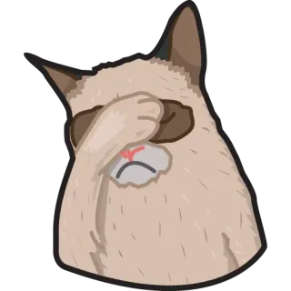 😐 e0310b2b Grumpy Cat kot, zrzędliwy, mem, obrzydzenie, facepalm, internet, śmieszne telegram sticker