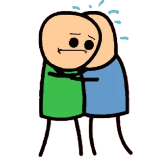 😔 11734781 przytulanie, kreskówka, uczucie, uścisk, przyjaźń, wsparcie telegram sticker