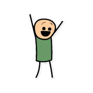 😄 17124643 patyczak, cyanide and happiness, kreskówka, szczęśliwy telegram sticker