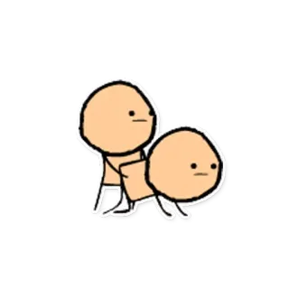 🙈 373e09db kreskówka, patyczak, niezręczny, śmieszny, humor, mem telegram sticker