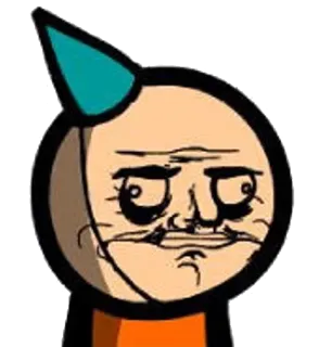 🎊 3b189a3c mem, urodziny, czapeczka urodzinowa, śmieszne telegram sticker