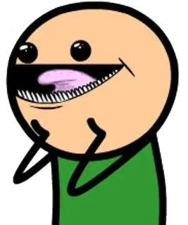 😋 6b019203 Kreskówka, Postać, Uśmiech, Cyanide & Happiness, Humor telegram sticker