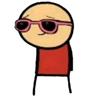 😎 b322b3ad patyczak, okulary przeciwsłoneczne, kreskówka, cyanide and happiness, śmieszne, komiks telegram sticker