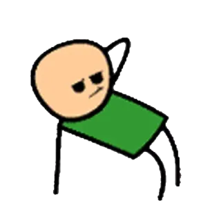 👌 b60e84f1 patyczak, cyanide and happiness, zrelaksowany, kreskówka, czarny kontur telegram sticker