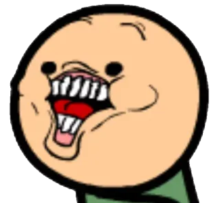 😂 c3d31d16 kreskówka, twarz, wyraz, śmieszne, komiks telegram sticker