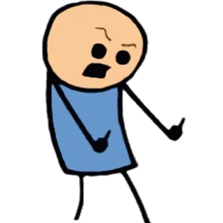 🖕 dba3c191 patyczak, złość, obraźliwy gest, kreskówka, niegrzeczny telegram sticker