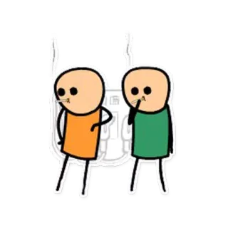 🚬 f19d489c kreskówka, postać, patyczak, humor, cyjanek, szczęście, zabawne telegram sticker