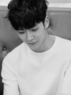 🎲 4fb2c659 man, persoon, portret, zwart-wit, koreaans, acteur, knap, mannelijk telegram sticker